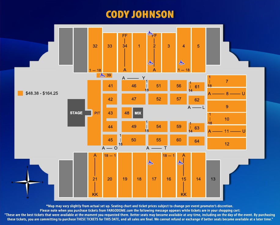 Seating Charts | FARGODOME