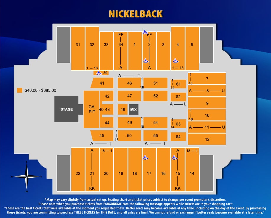 Seating Charts FARGODOME